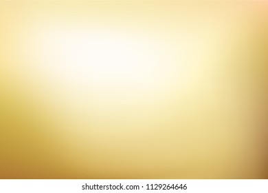 Abstract Glittering golden background. Blurred gold gradient light backdrop for Wedding or Christmas card . Vector Illustration for your graphic design, banner, card.