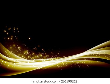 Abstract glittering sparkling waves border background. Vector illustration
