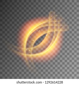 Abstract glittering stardust lights. Illustration isolated on transparent background. Graphic concept for your design