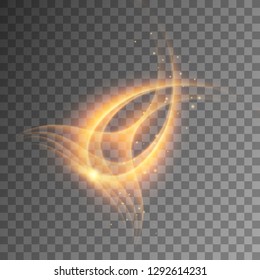 Abstract glittering stardust lights. Illustration isolated on transparent background. Graphic concept for your design