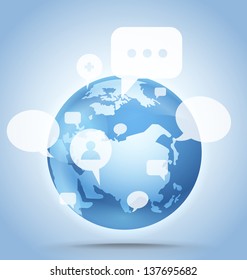 Abstract global communication scheme on Earth