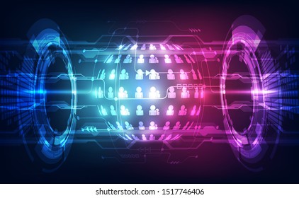 Abstract global communication system future technology background, vector illustration