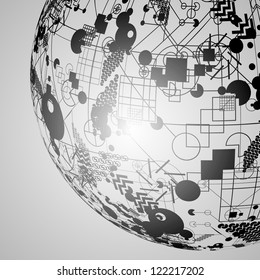 Abstract "global communication" vector design