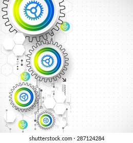 Abstract global computer technology vector concept. Business background.