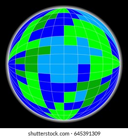 abstract global concept world wide flat vector design