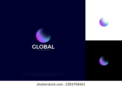 
Abstract global connecting network Technology Logo, Software Logo, Vector Design template
