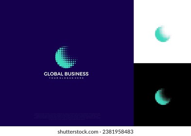
Abstract global connecting network Technology Logo, Software Logo, Vector Design template
