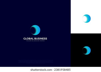 
Abstract global connecting network Technology Logo, Software Logo, Vector Design template
