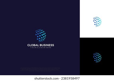 
Abstract global connecting network Technology Logo, Software Logo, Vector Design template
