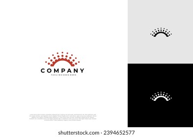 Abstract global connecting network Technology Logo, Software Logo, Vector Design template 