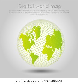 Abstract global digital connection and future technology concept background.