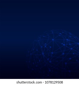 Abstract global digital connection and future technology concept background.