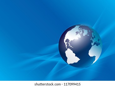 Abstract global earth technology background, vector