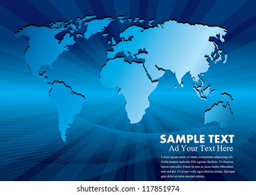 Abstract global earth technology background, vector