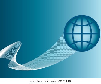 An abstract global fade background with a swoosh