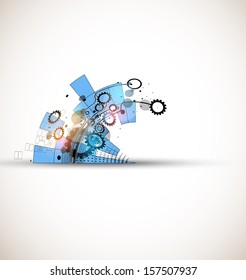 abstract global infinity computer  technology concept business background
