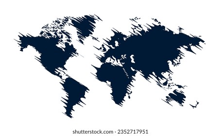 abstract global map isolated on white background 