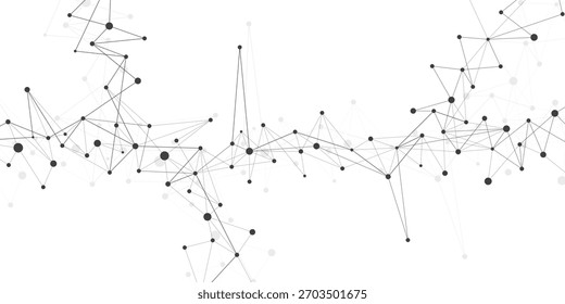 Abstract global network connection background design template. Social communication with plexus. Big data visualization. Suitable for medical, healthcare, science and technology. Vector illustration