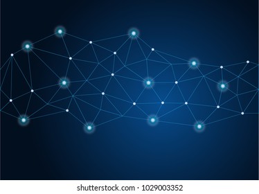 abstract Global network connections technology graphic design. points and lines background