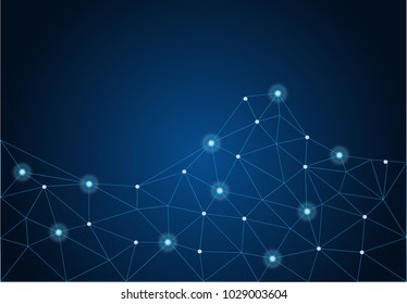 abstract Global network connections technology graphic design. points and lines background