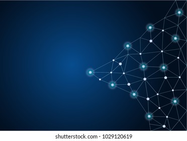 abstract Global network connections technology graphic design. points and lines background