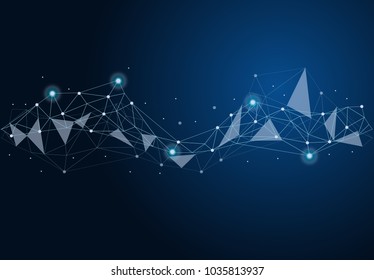 abstract Global network connections technology graphic design. points and lines background