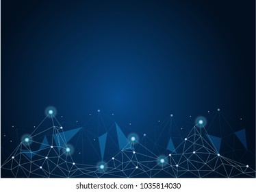 abstract Global network connections technology graphic design. points and lines background