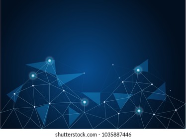 abstract Global network connections technology graphic design. points and lines background