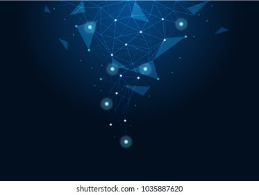 abstract Global network connections technology graphic design. points and lines background
