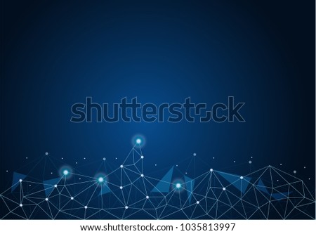 abstract Global network connections technology graphic design. points and lines background