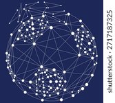 Abstract Global Network, Data Connection, or Technology System Background.