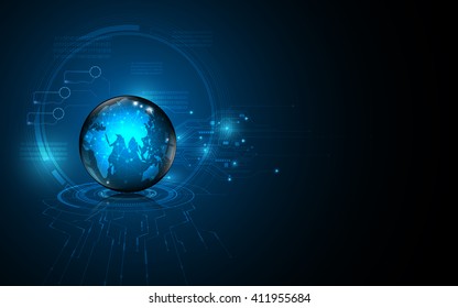 abstract global network technology innovation concept background design