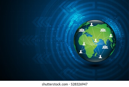 abstract global social network connection design concept background