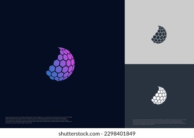 Abstract global sphere technology logo designs template, symbol template