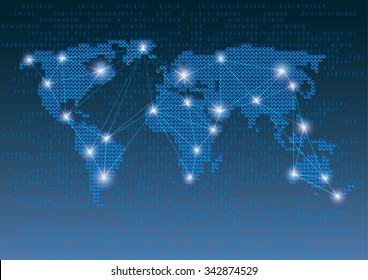 Abstract global technology background.