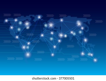 Abstract global technology background.