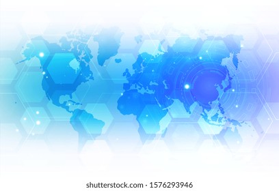 Abstract global technology background. Digital innovation concept for your design.
