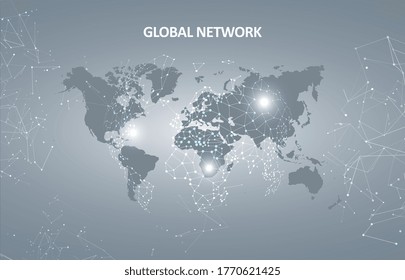 Abstract global technology background. Digital data visualization.  Graphic concept for your design