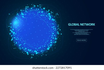 Abstract global technology background. Digital data visualization. Graphic concept for your design