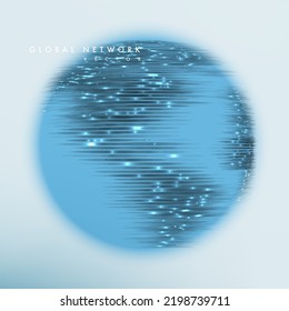 Abstract global technology background. Futuristic data network elements. Digital innovation concept for your design.