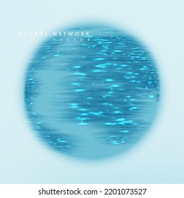 Abstrakter globaler Technologiehintergrund. Futuristische Datennetzelemente. Digitales Innovationskonzept für Ihr Design.
