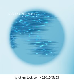 Abstract global technology background. Futuristic data network elements. Digital innovation concept for your design.