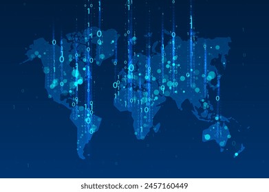 Abstract global technology background. Futuristic data network representation. Digital innovation concept for your design.
