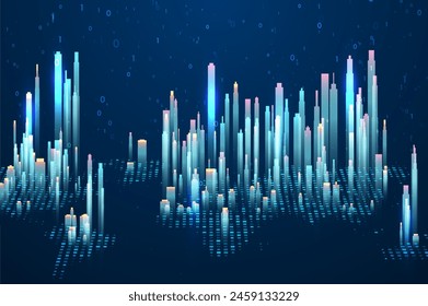 Abstract global technology background. Futuristic data network representation. Digital innovation concept for your design.