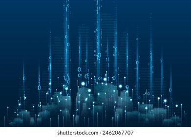 Abstractas experiencia en tecnología global. Representación de red de datos futurista. Concepto de innovación digital para su diseño.