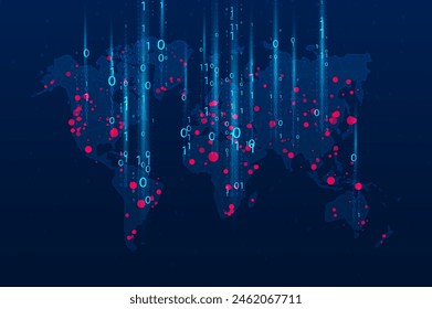 Abstract global technology background. Futuristic data network representation. Digital innovation concept for your design.