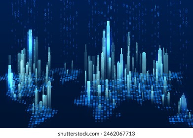 Abstractas experiencia en tecnología global. Representación de red de datos futurista. Concepto de innovación digital para su diseño.