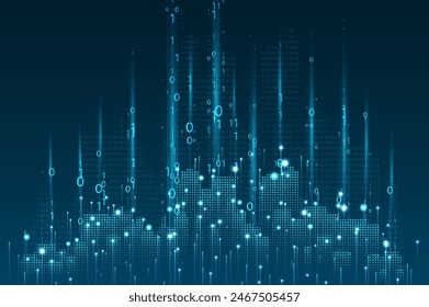 Abstract global technology background. Futuristic data network representation. Digital innovation concept for your design.