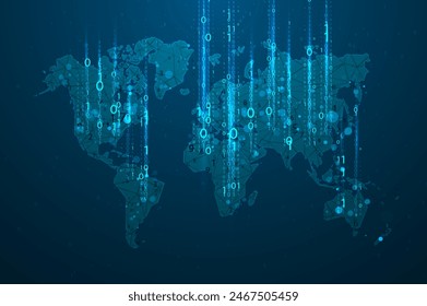 Abstract global technology background. Futuristic data network representation. Digital innovation concept for your design.