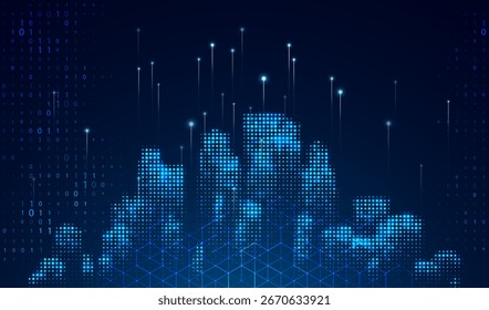 Abstract global technology background. Futuristic data network representation. Digital innovation concept for your design.